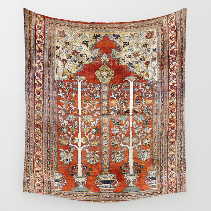Silk Tabriz Northwest Persian Rug Print Wall Tapestry
