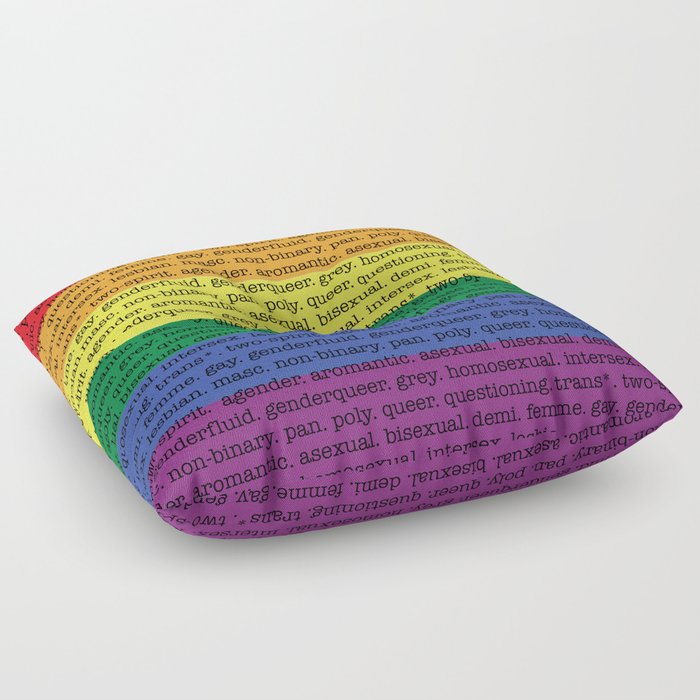 Textbook Queer (Black) Floor Pillow