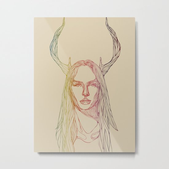 In Line Metal Print