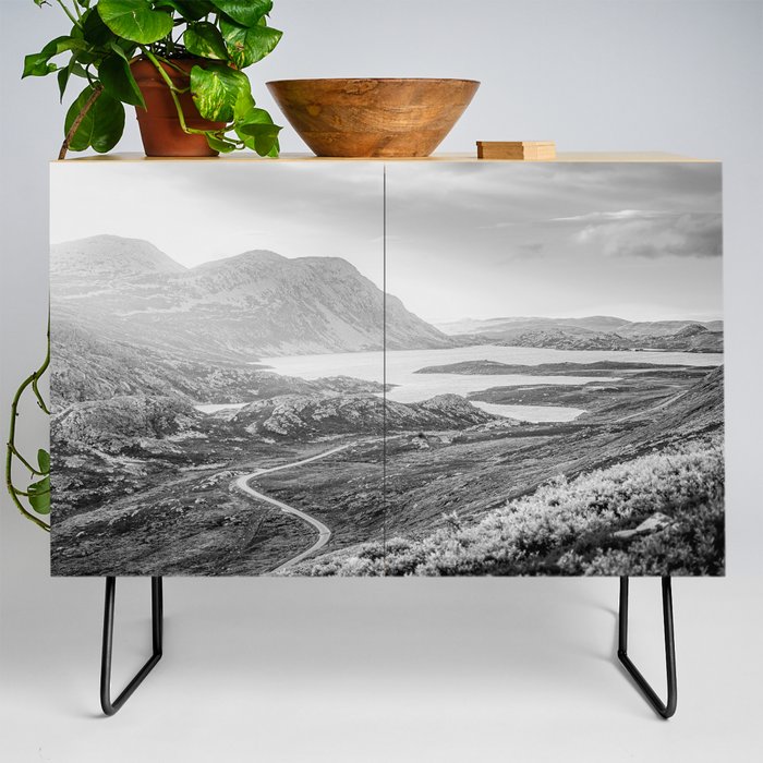 Norway Black and White Credenza