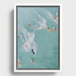 lets surf xviii Framed Canvas