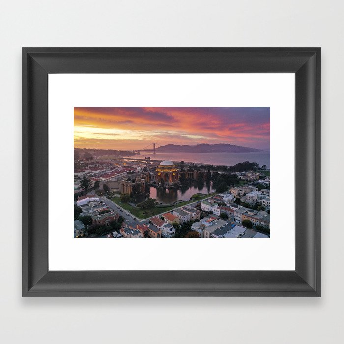 Sunset in Marina, San Francisco Framed Art Print