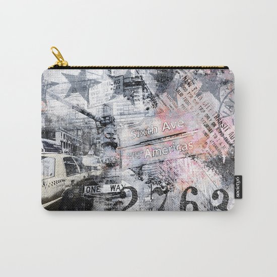 New York street mixed media art Carry-All Pouch