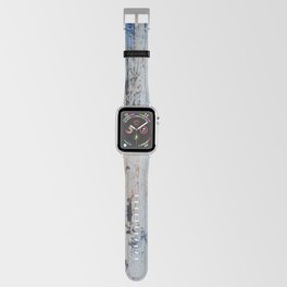 Blue sage tan ivory water coastline abstract Apple Watch Band