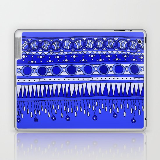 Yzor pattern 007-2 blue Laptop & iPad Skin