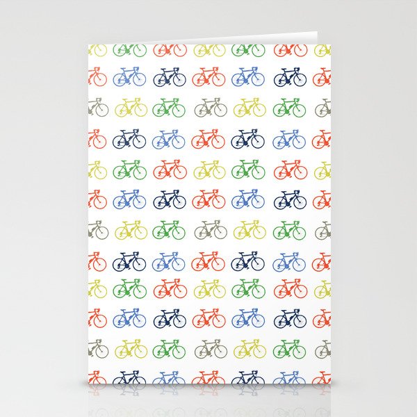 Bicycles multicoloured Stationery Cards