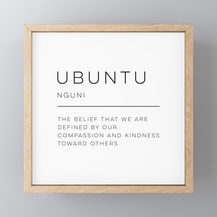 Ubuntu Definition Framed Mini Art Print