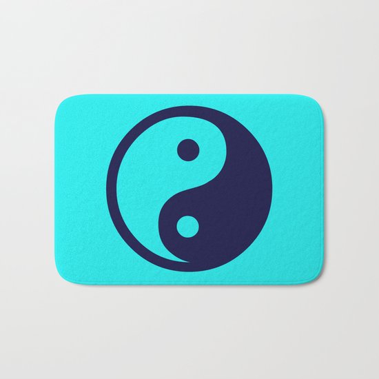 Yin Yang Wall Clocks Bath Mat