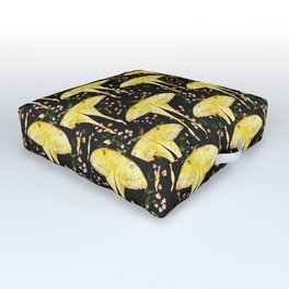 Luna Moth Dark Outdoor Floor Cushion | Flower, Retrobugsdc, Hand Drawn, Goodvibes, Summer, Moth, Positiveenergy, Bright, Insects, Animal 