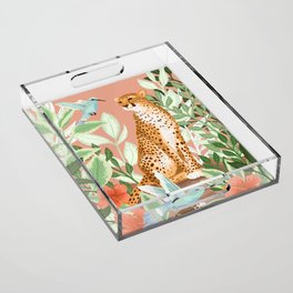 Tropical Cheetah Acrylic Tray
