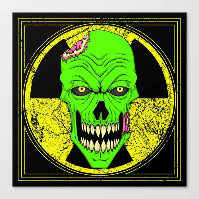 Toxic Skull Canvas Print