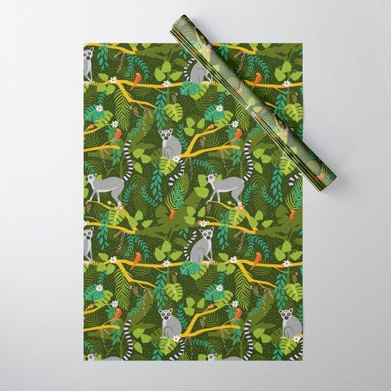 jungle wrapping paper