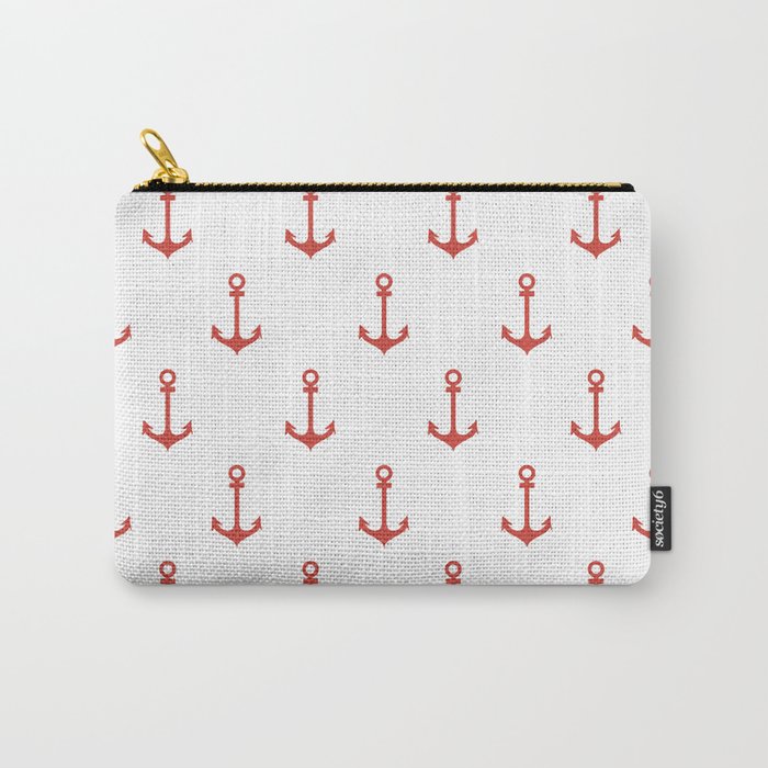 Anchors Away Red  Carry-All Pouch