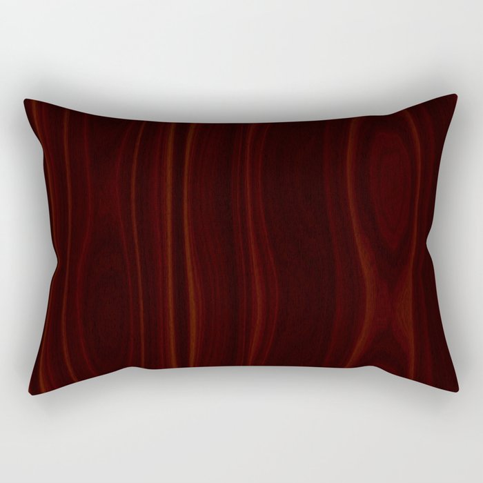 Mahogany Wood Texture Rectangular Pillow