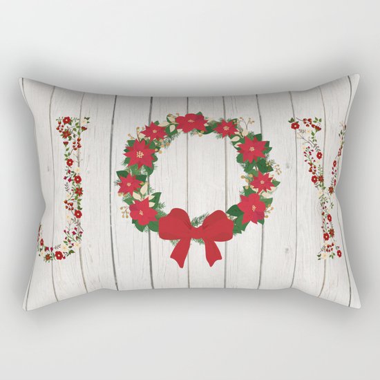 Joy Wreath #2 Rectangular Pillow