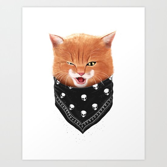 Cheeky cat Art Print
