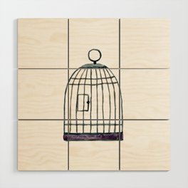 Bird Cage Wood Wall Art