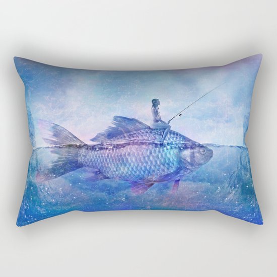 Fishing Rectangular Pillow