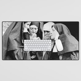 Smoking Nuns Vintage Photo -Smoking Nuns Desk Mat