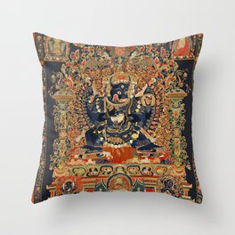 Tantric Buddhist Vajrabhairava Deity 2 Throw Pillow