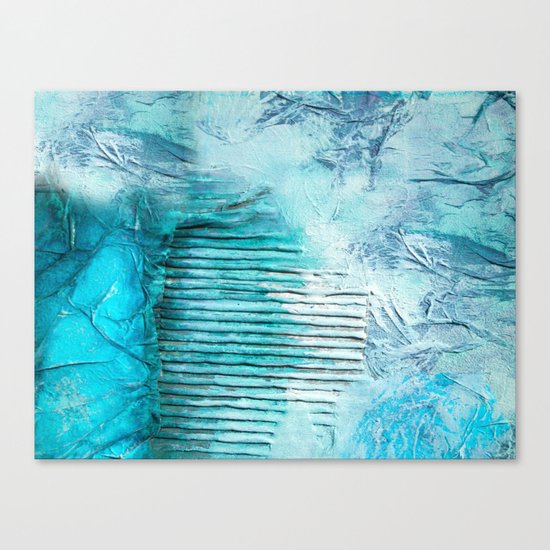 ABSTRACT AQUA COLOURS Canvas Print