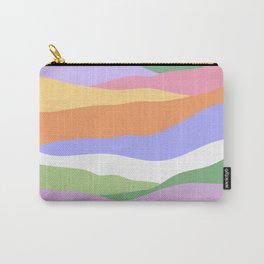 Retro Abstract Colorful Waves Carry-All Pouch