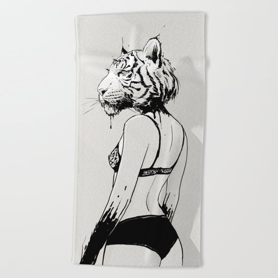 Bloody Tigress Beach Towel