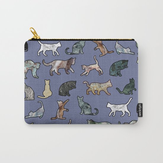 Cats shaped Marble - Violet Blue Carry-All Pouch