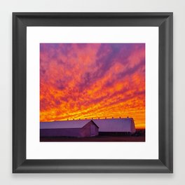 Sunset at the Ranch Framed Art Print