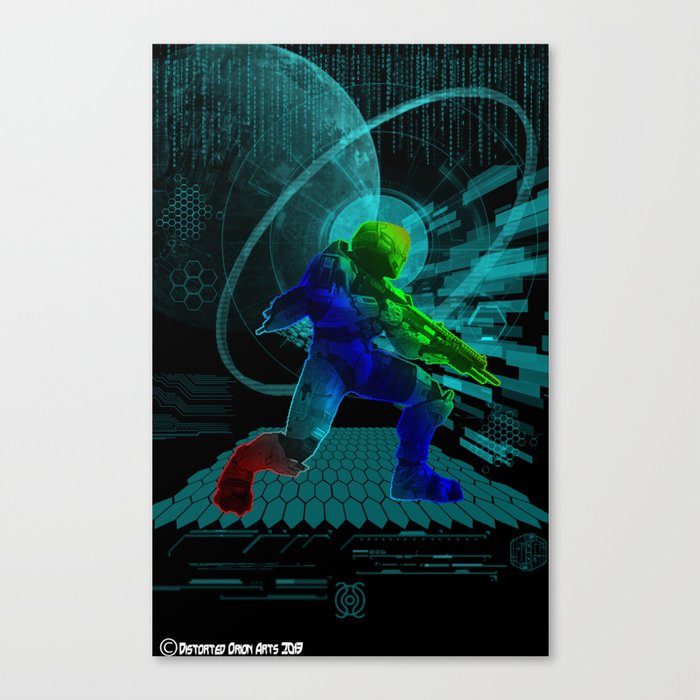 Halo Splash Art Canvas Print