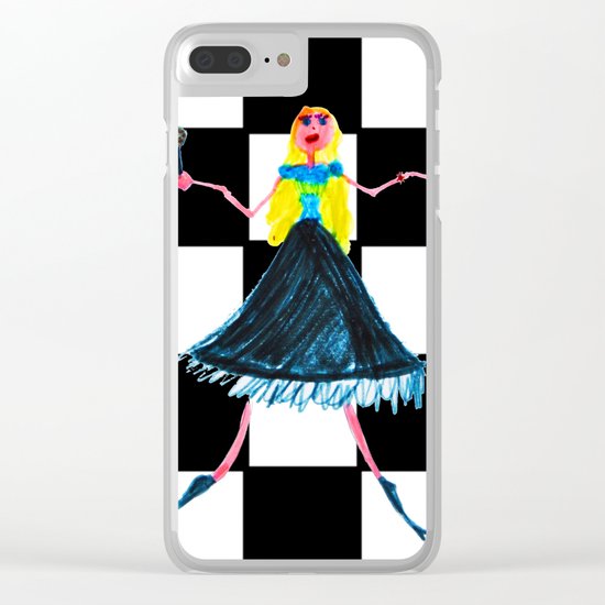 Pop Star Singer Clear iPhone Case