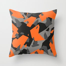 Black\Grey\Orange Geometric camo Throw Pillow