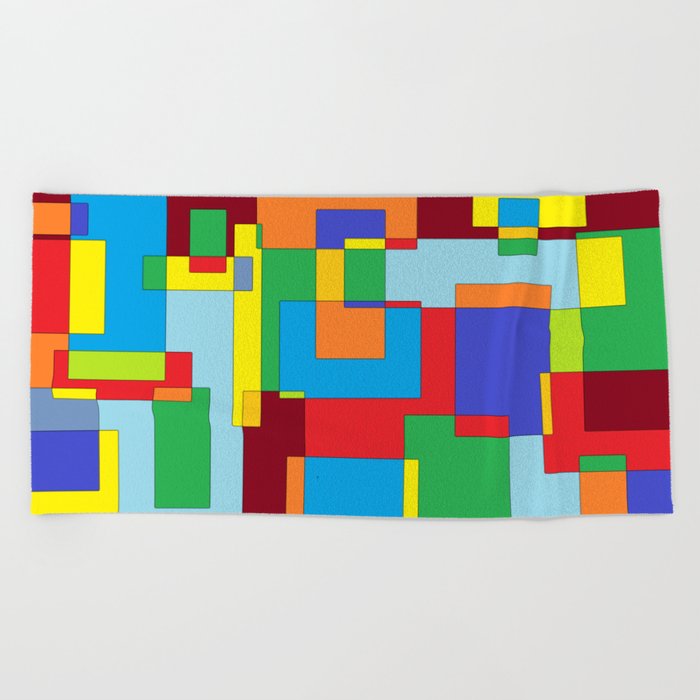 color blocks Beach Towel