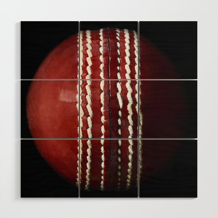 Cricket Ball Wood Wall Art