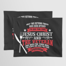 Religious Veterans Day Freedom Saying Placemat