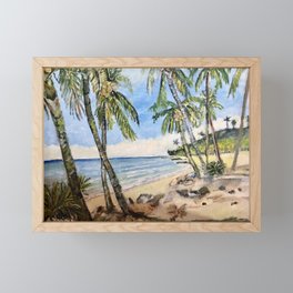 Barbados Beach Framed Mini Art Print