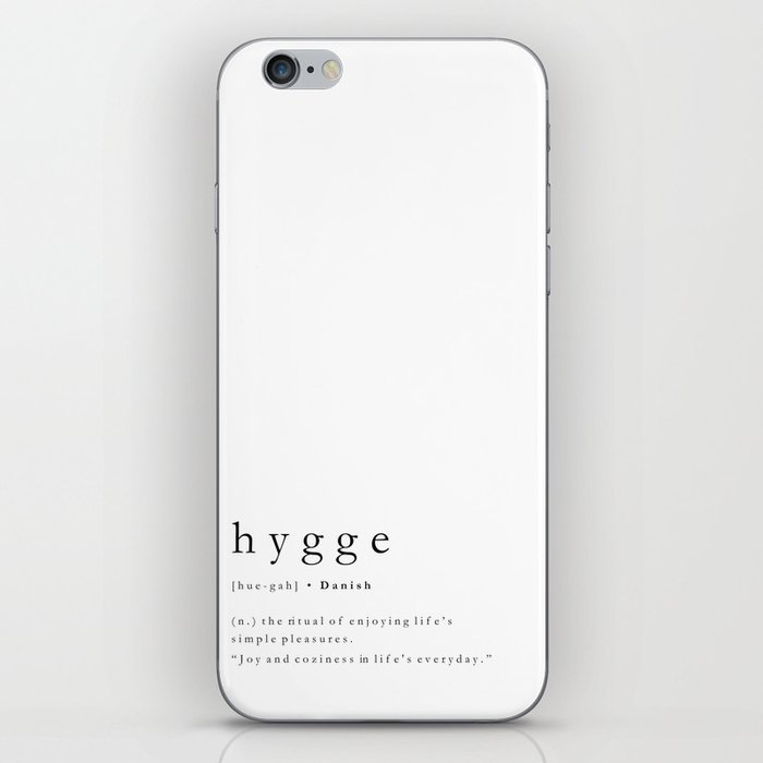 Hygge Minimalist Typography Definition iPhone Skin