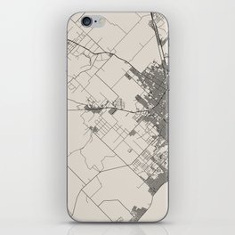 Mar del Plata - Argentina, Black&White Map iPhone Skin