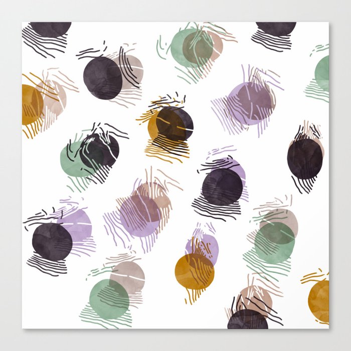 Colorful abstract circles 6S Canvas Print