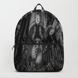 The Paddle Steamer Fireman (black & white) Backpack