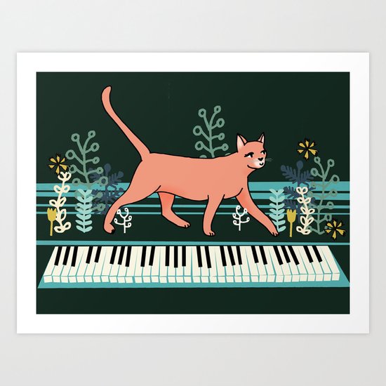 Kitten on the Keys Art Print