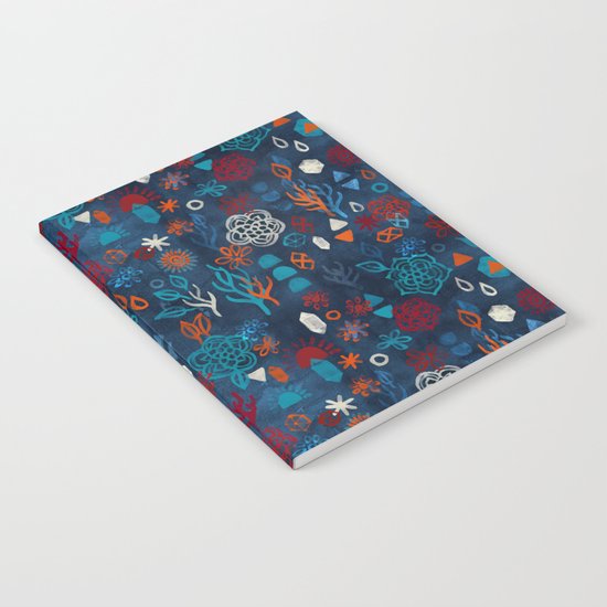Earth, Water, Fire, Air - a watercolor pattern Notebook