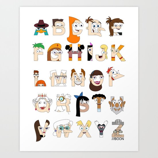 P&F Alphabet Art Print