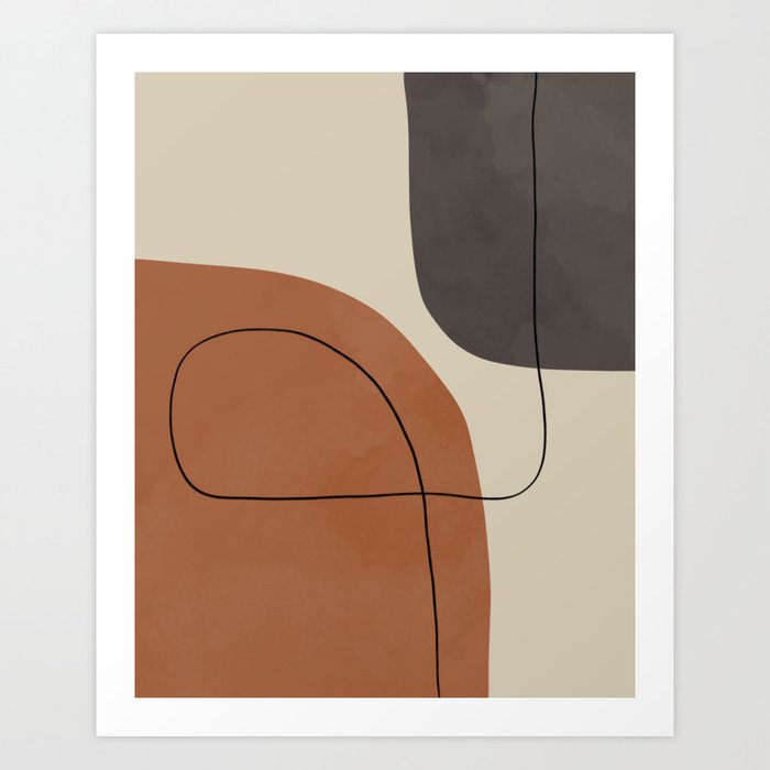 Modern Abstract Shapes #1 Art Print