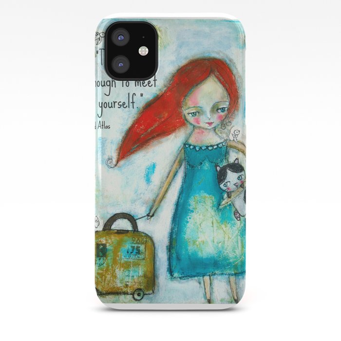 Travel girl quote iPhone Case