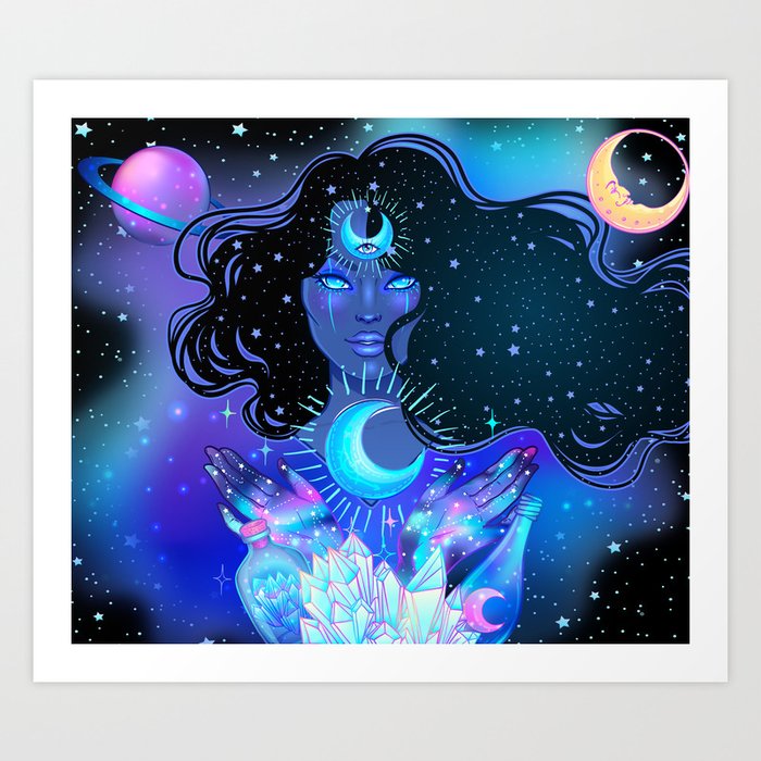 Nocturnal Goddess Art Print