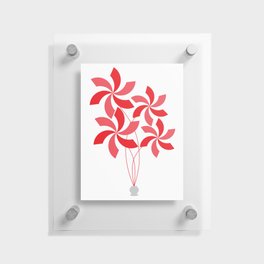 red flowers Floating Acrylic Print
