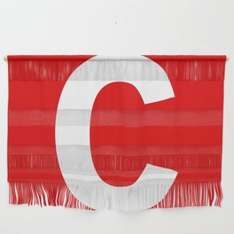 Letter C (White & Red) Wall Hanging