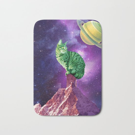 saturn cat Bath Mat