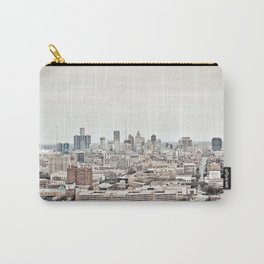 Downtown Detroit Skyline View from New Center Carry-All Pouch | Urban, Detroitskyline, Wallart, Michigan, Downtown, Fisherbuilding, Motorcity, Downtowndetroit, Photo, Generalmotors 